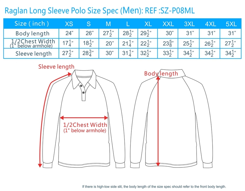 polo t shirt size chart, polo t-shirt size guide, mens polo t shirt ...